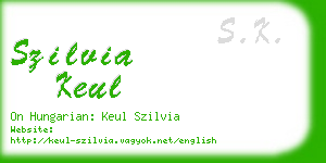 szilvia keul business card